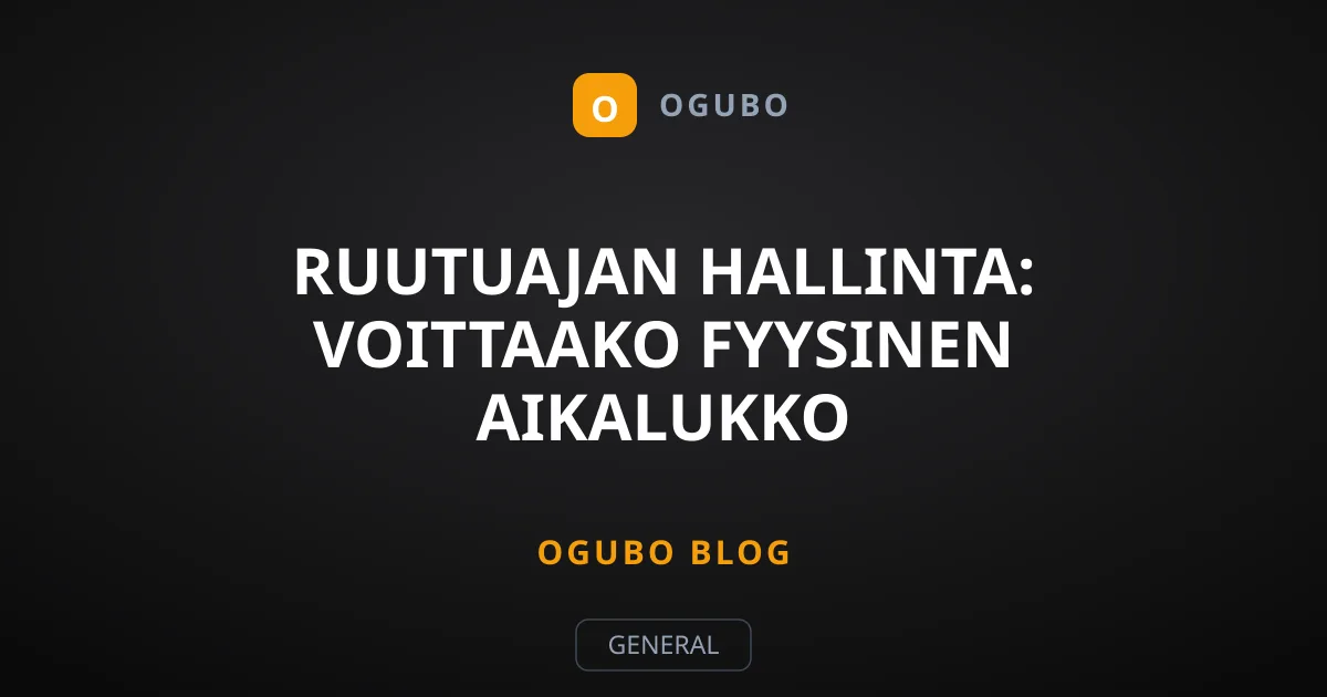 Ruutuajan hallinta: Voittaako fyysinen aikalukko sovellusrajan?